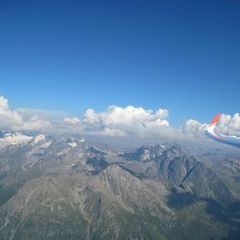 Flugwegposition um 16:06:49: Aufgenommen in der Nähe von Gemeinde St. Gallenkirch, Österreich in 2784 Meter